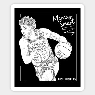 Marcus smart || white retro Magnet